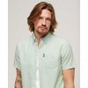 SUPERDRY Oxford Short Sleeve Shirt LIGHT GREEN