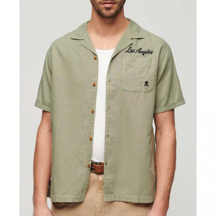 SUPERDRY Resort Short Sleeve Shirt GREEN