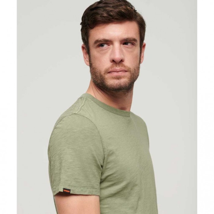 SUPERDRY Crew Neck Slub Short Sleeved T-shirt GREEN