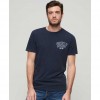 SUPERDRY Athletic College Graphic T-Shirt DARK BLUE