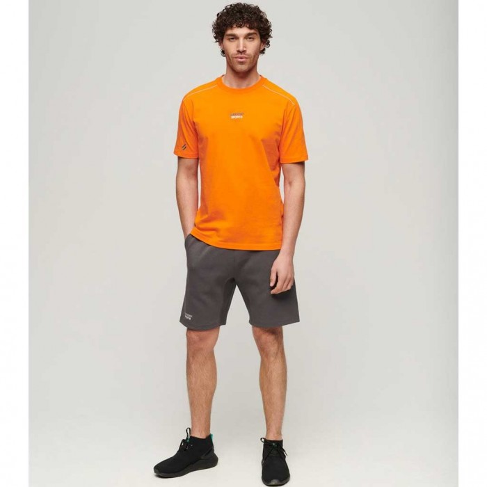 SUPERDRY Sport Tech Logo Tapered Shorts DARK GREY