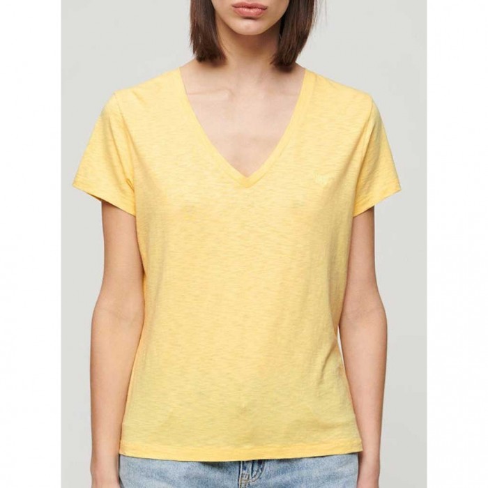 SUPERDRY Short Sleeve Women's Blouse Pale YELLOW