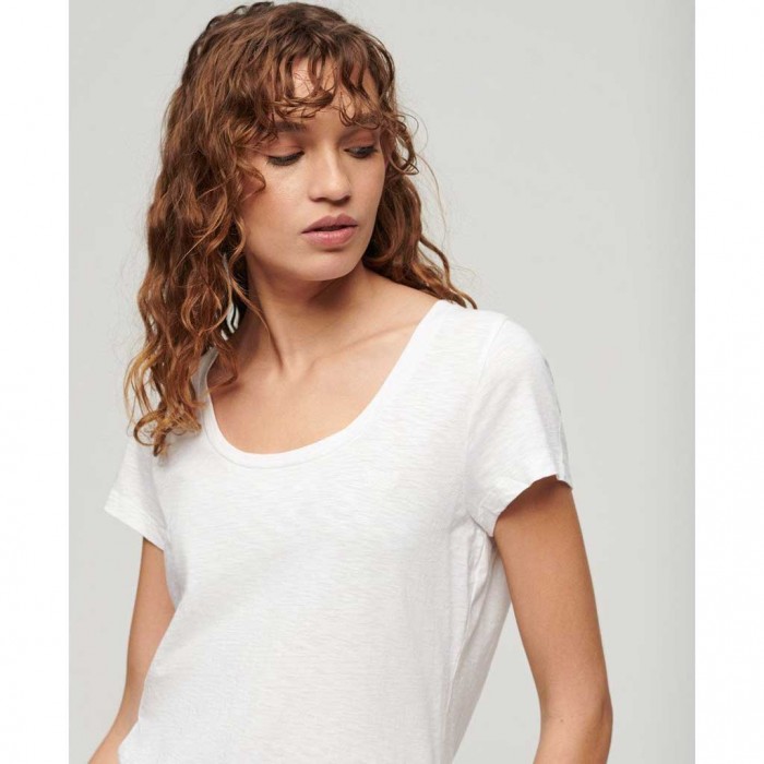 SUPERDRY Studios Scoop Neck T-Shirt WHITE