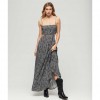 SUPERDRY Sheered Back Maxi Dress BLACK