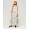 SUPERDRY Woven Tiered Maxi Dress WHITE