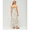 SUPERDRY Woven Tiered Maxi Dress WHITE