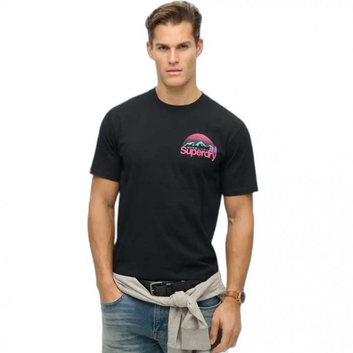 SUPERDRY MAN T SHIRT LOGO BLACK