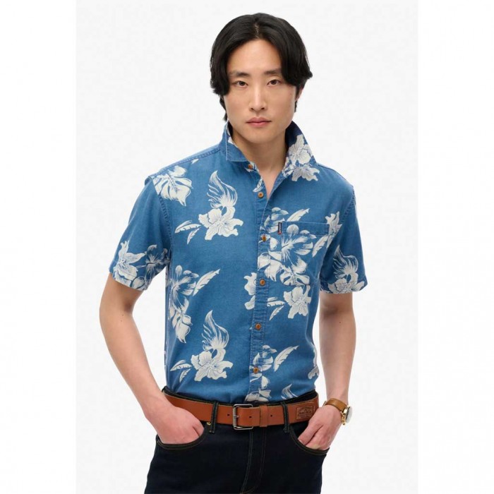 SUPERDRY Vintage flower SHIRT BLUE