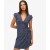 SUPERDRY Athletic Essentials Wrap Dress BLUE SUPERDRY Athletic Essentials Wrap Dress BLUE