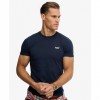 SUPERDRY Organic Cotton Essential Logo T-Shirt BLUE SUPERDRY Organic Cotton Essential Logo T-Shirt BLUE