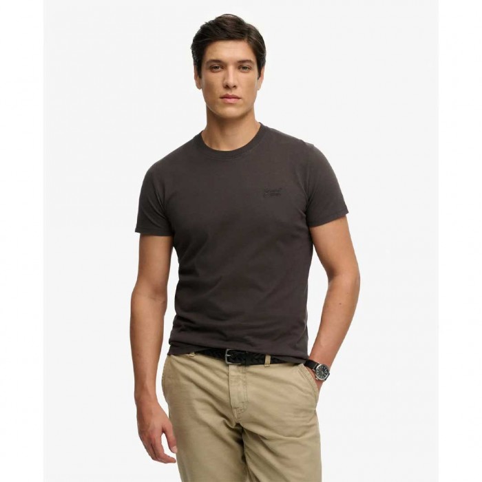 SUPERDRY T-shirt with logo Essential CARBON BLACK