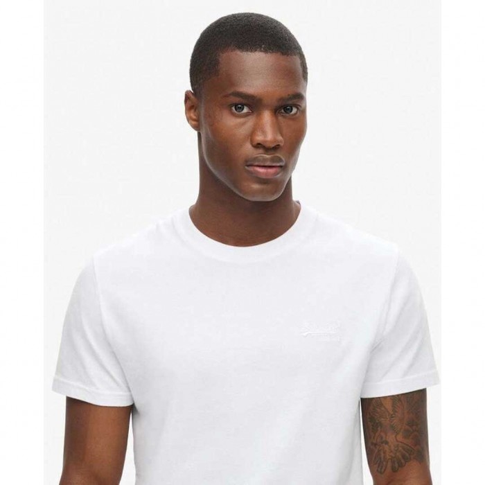 SUPERDRY Organic Cotton Essential Logo T-Shirt WHITE