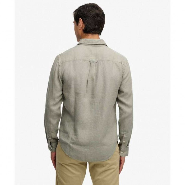 SUPERDRY Riviera MAN SHIRT LINEN GREEN