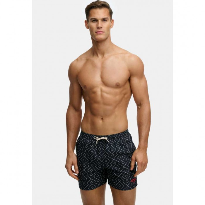 SUPERDRY Stud Men's Swim Shorts Blue with Patterns
