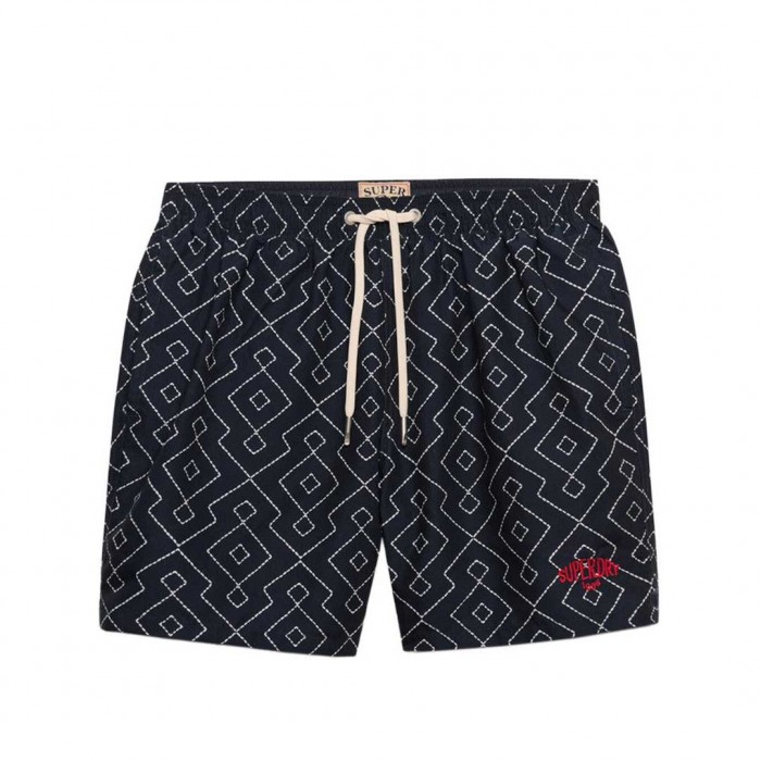 SUPERDRY Stud Men's Swim Shorts Blue with Patterns