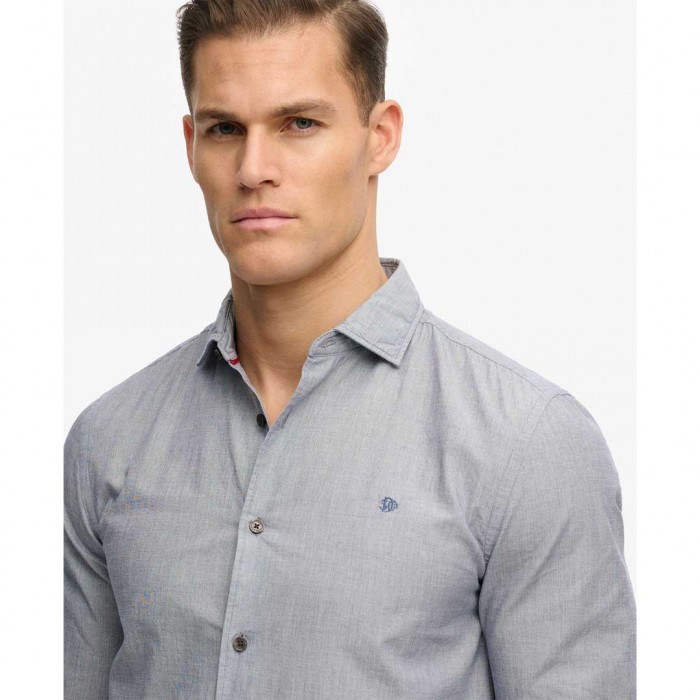 SUPERDRY M D2 Long Sleeve Shirt Blue