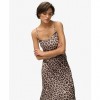 SUPERDRY WOMAN Printed Maxi Slip BROWN LEOPARD
