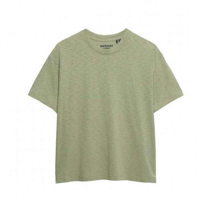 SUPERDRY W STUD STUDIOS CREW TEE DUSTY GREEN