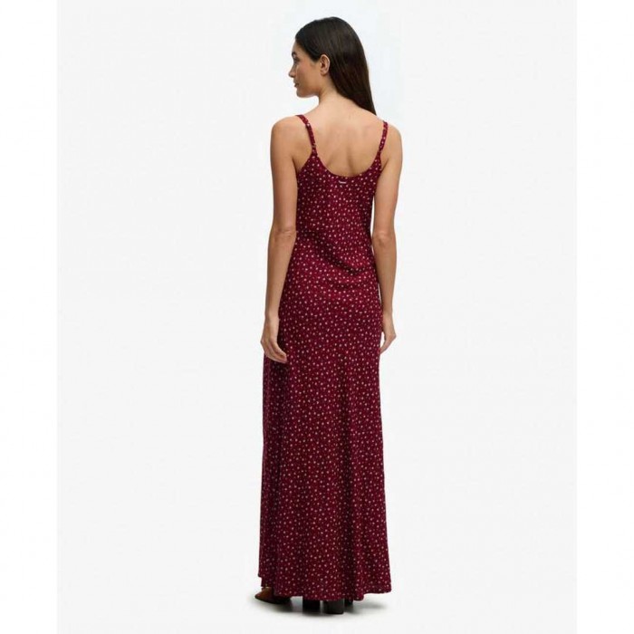SUPERDRY Printed Cami Maxi BORDO