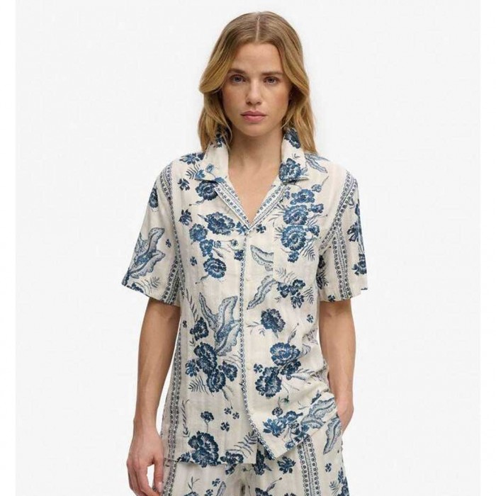 SUPERDRY Beach Printed SHIRT BLUE