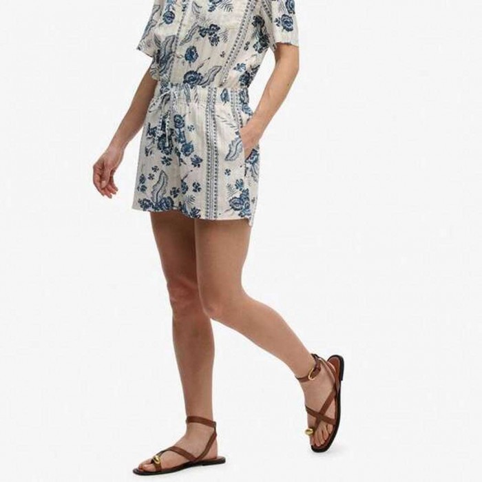 SUPERDRY Cotton Printed Beach BLUE