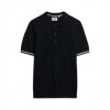 SUPERDRY MAN KNITTED POLO T SHIRT DARK BLUE SUPERDRY MAN KNITTED POLO T SHIRT DARK BLUE