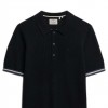 SUPERDRY MAN KNITTED POLO T SHIRT DARK BLUE SUPERDRY MAN KNITTED POLO T SHIRT DARK BLUE