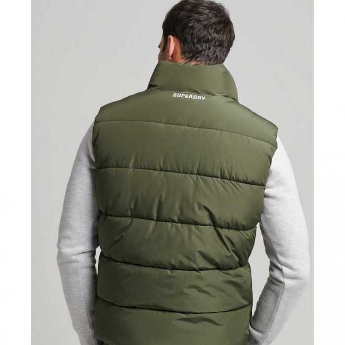 SUPERDRY Non Hooded Sports Puffer Gilet GREEN