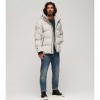 SUPERDRY Hooded Boxy Puffer Jacket LIGHT GREY