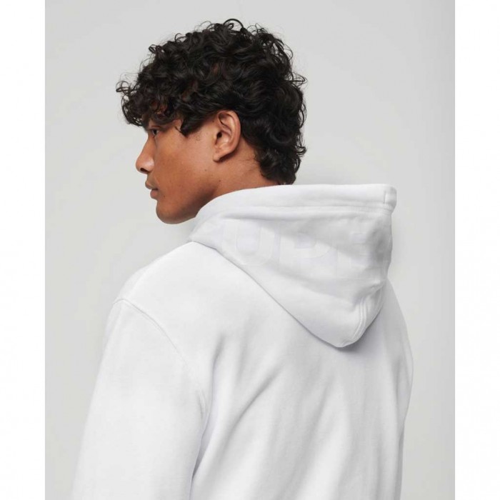 SUPERDRY Sportswear Logo Loose Hoodie WHITE