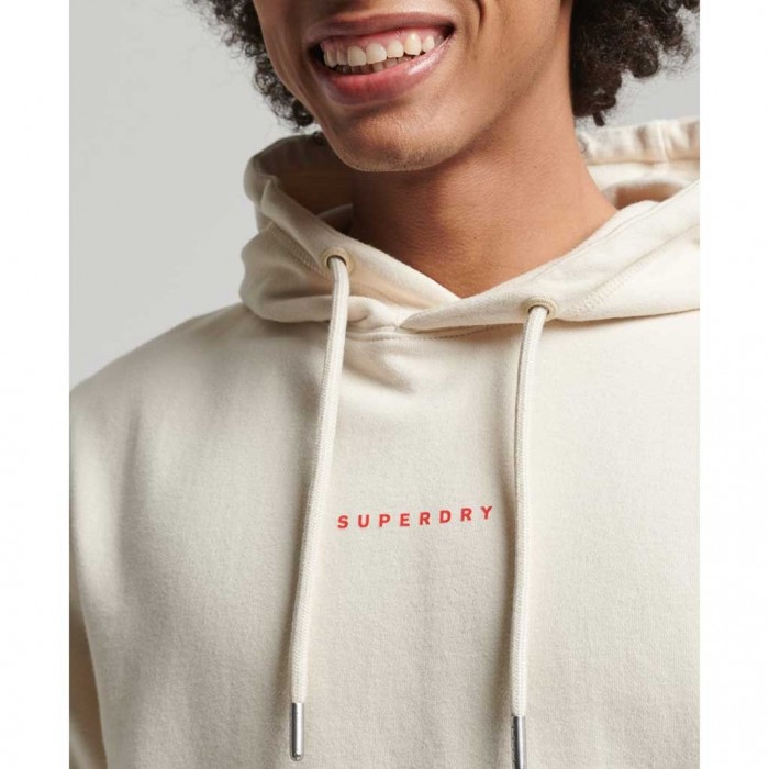 SUPERDRY Code Surplus Logo Hoodie WHITE