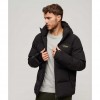 SUPERDRY Hooded Boxy Puffer Jacket BLACK