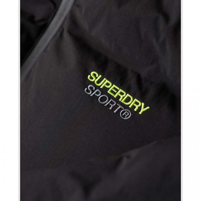 SUPERDRY Hooded Boxy Puffer Jacket BLACK