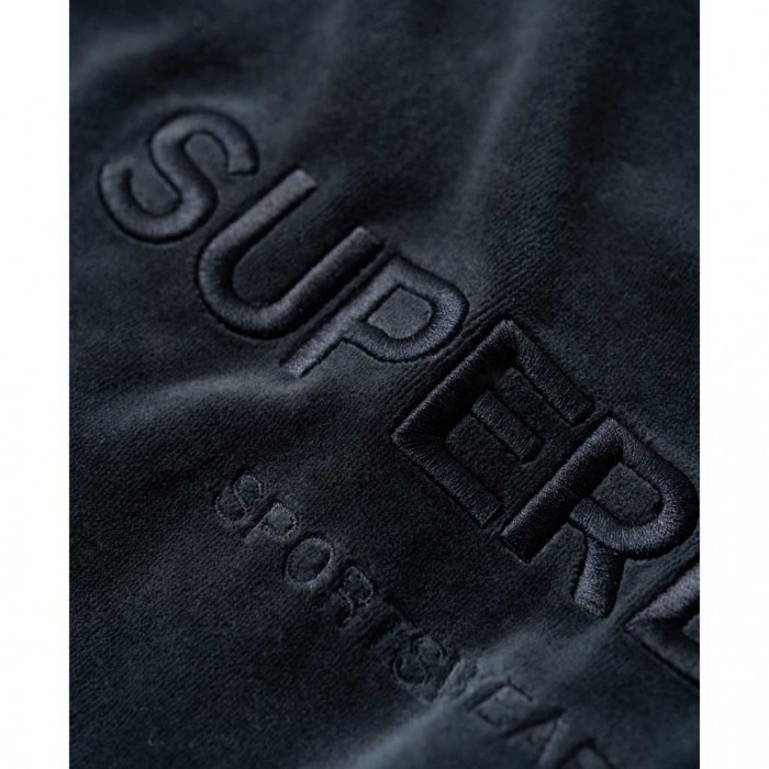 SUPERDRY Velour Graphic Boxy Crew Sweatshirt DARK BLUE