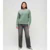 SUPERDRY Velour Graphic Boxy Crew Sweatshirt GREEN