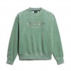 SUPERDRY Velour Graphic Boxy Crew Sweatshirt GREEN