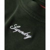 SUPERDRY Ribbed Long Sleeve Embroidered Fitted Top DARK GREEN