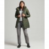 SUPERDRY Faux Fur Hooded Mid Length Puffer Jacket GREEN