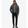 SUPERDRY Hooded Sports Puffer Jacket EBONY