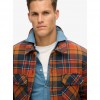 SUPERDRY Surplus Check Quilt Overshirt ORANGE