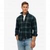 SUPERDRY Organic Cotton Lumberjack Check Shirt Frontier Check Navy