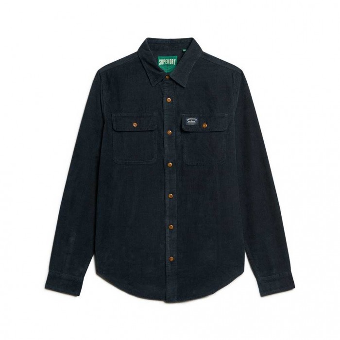 SUPERDRY Corduroy Workwear Shirt BLUE