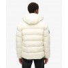 SUPERDRY Hooded City Graphic Puffer Jacket WHITE