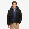 SUPERDRY Hooded Sports Puffer Jacket BLACK