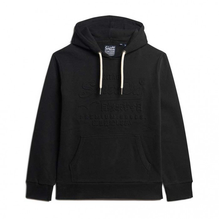 SUPERDRY Embossed Graphic Hoodie BLACK