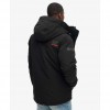 SUPERDRY Hooded Ultimate Embroidered SD Windbreaker Jacket BLACK