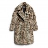 SUPERDRY Vintage Long Faux Fur Coat ANIMAL