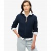 SUPERDRY Cable Knit Zip Up Hoodie BLUE