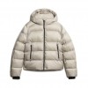 SUPERDRY Hooded Luxe Sports Puffer Jacket BEIGE