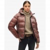 SUPERDRY Hooded Luxe Sports Puffer Jacket SPICE BROWN